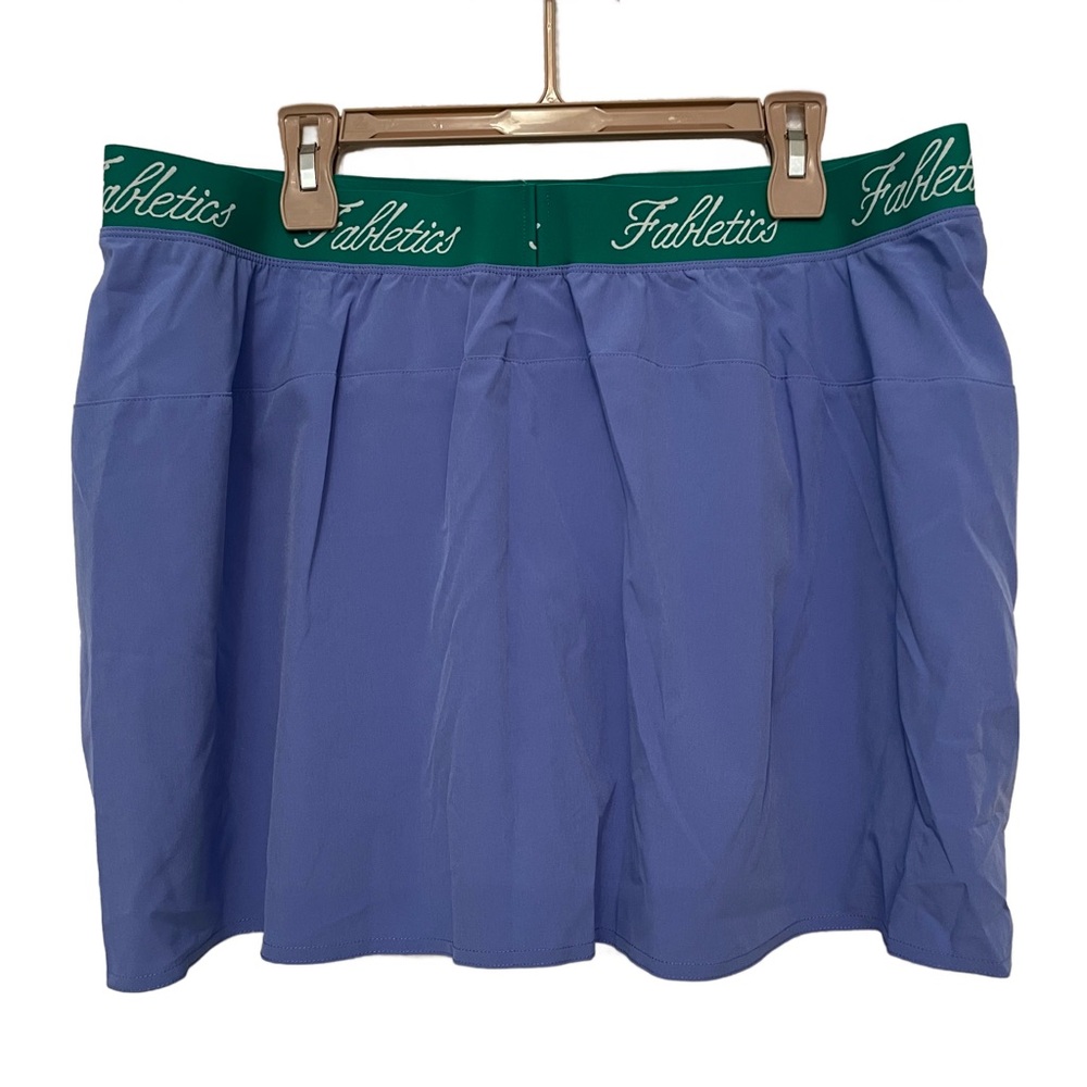 Fabletics Golf Skirt With Built In Shorts Skort Blue Green Womens XXL 1X NEW - Picture 2 of 6